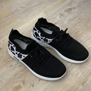 Leopard Print Black Women's Sneakers